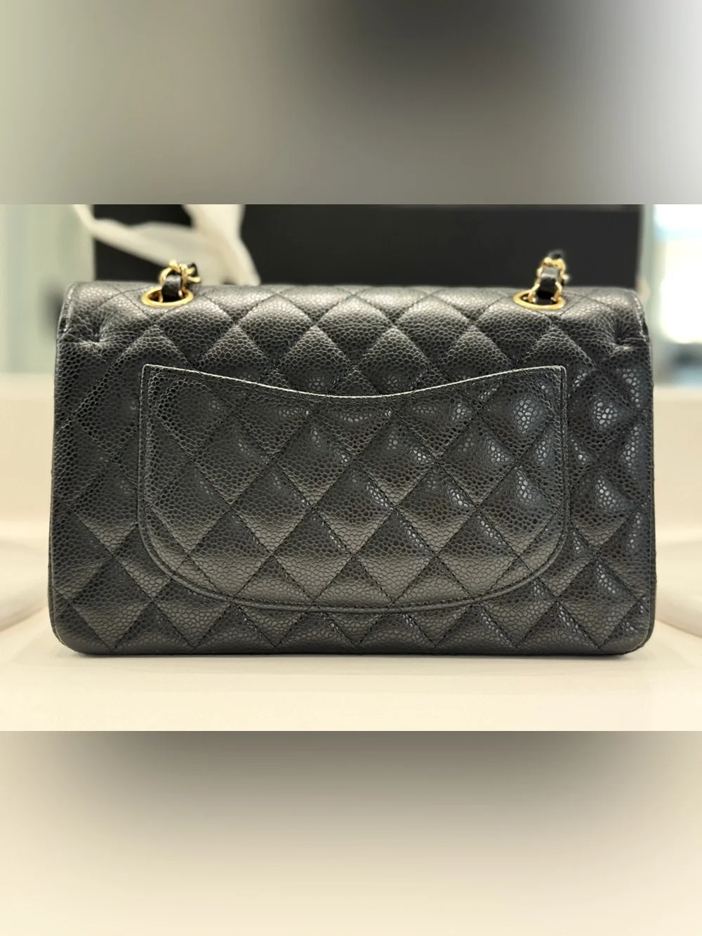 CHANEL Classic double flap  Caviar Leather Small